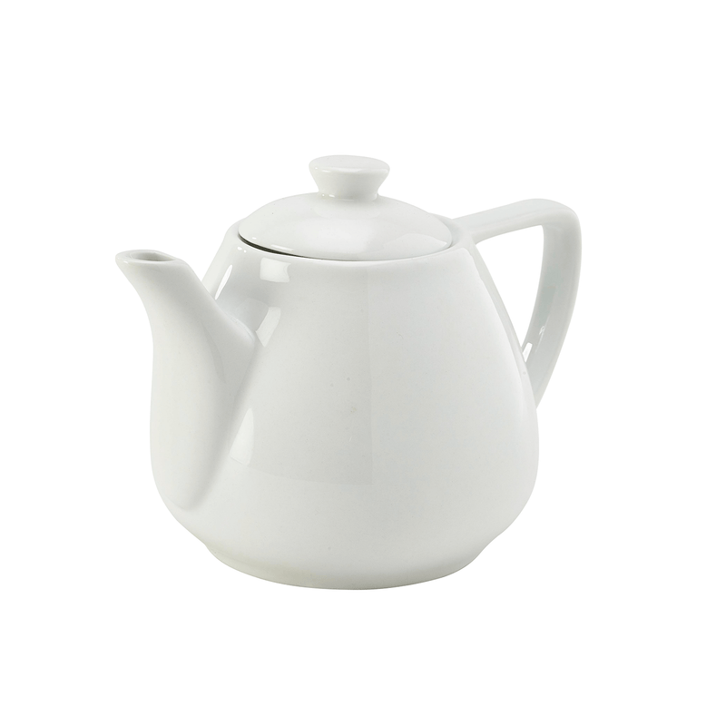 Genware Porcelain Contemporary Teapot 45cl/16oz