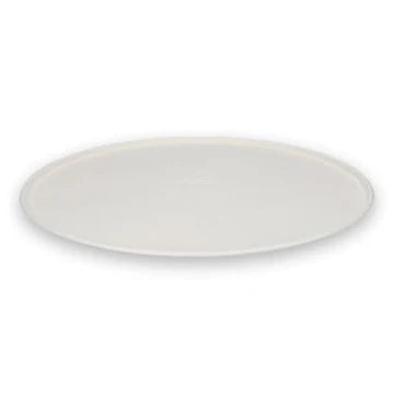 White ceramic plate on a white background