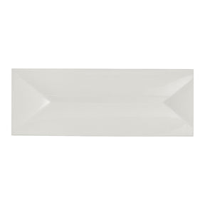 White Album Rectangular Tray w/ Indent 28.5 x 10cm (11 1/8 x 3 7/8") - Pack 12