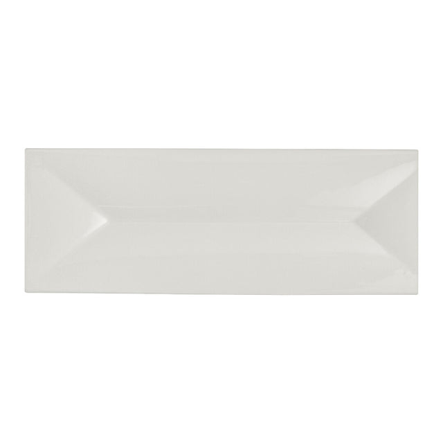 White Album Rectangular Tray w/ Indent 28.5 x 10cm (11 1/8 x 3 7/8") - Pack 12