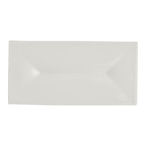 White Album Rectangular Tray w/ Indent 23.8 x 11.75 x 1.9cm (9 3/8 x 4 5/8 x 3/4") - Pack 12