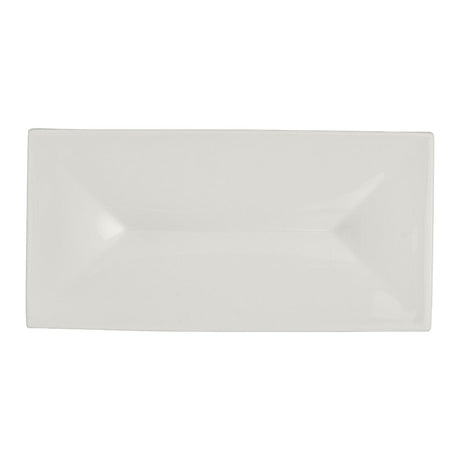 White Album Rectangular Tray w/ Indent 23.8 x 11.75 x 1.9cm (9 3/8 x 4 5/8 x 3/4") - Pack 12