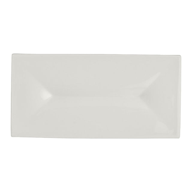 White Album Rectangular Tray w/ Indent 23.8 x 11.75 x 1.9cm (9 3/8 x 4 5/8 x 3/4") - Pack 12