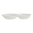 White Album 2 Compartment Gourmet Sauce Dish 18 x 2.5cm 17cl (7 1/8 x 1" 6oz) - Pack 12