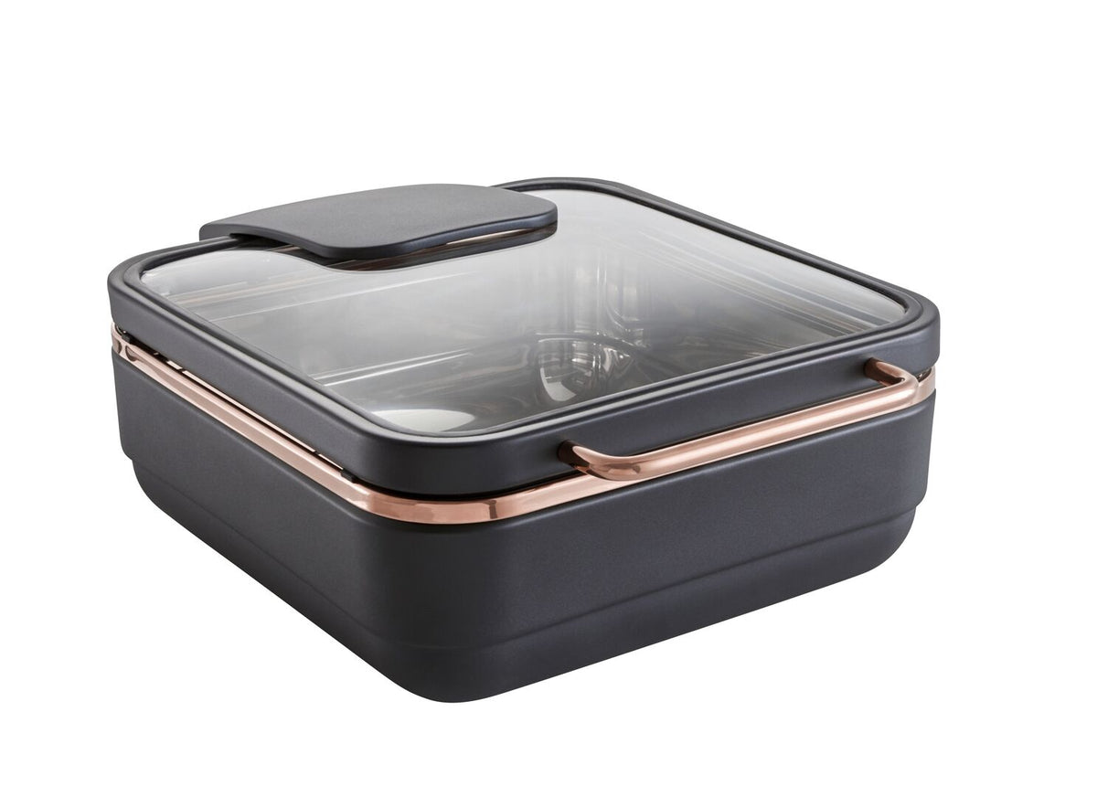 Excellent Black & Copper GN 2/3 Induction Chafer 37 x 49 x 19cm (14 1/2 x 19 2/5 x 7 1/2") - Pack 1