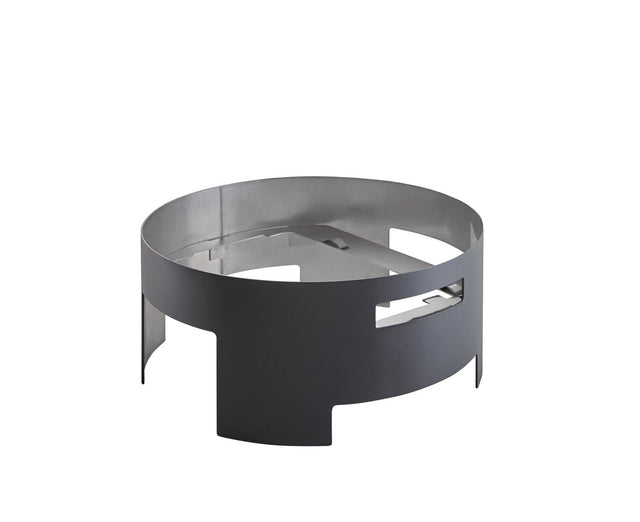 Metal fire pit ring on a white background