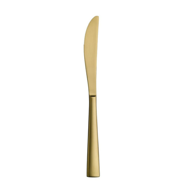 Accent_PVD_Gold_Brushed_Table_Knife_23.2cm_(9 1/7")_-_Pack_12