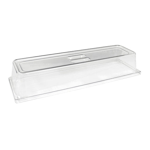 Polycarbonate Gastronorm Covers GN 2/4 53.6 x 16.8 x 91cm (21 x 6 2/3 x 3 1/2") - Pack 1