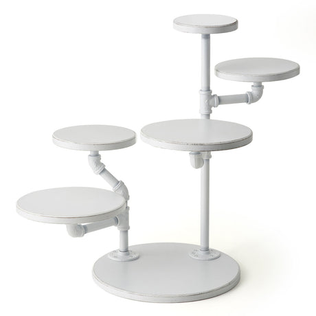 Creations Aged White Multi-Height Stand 35.5 x 61.5cm (14 x 24 1/4") - Pack 1