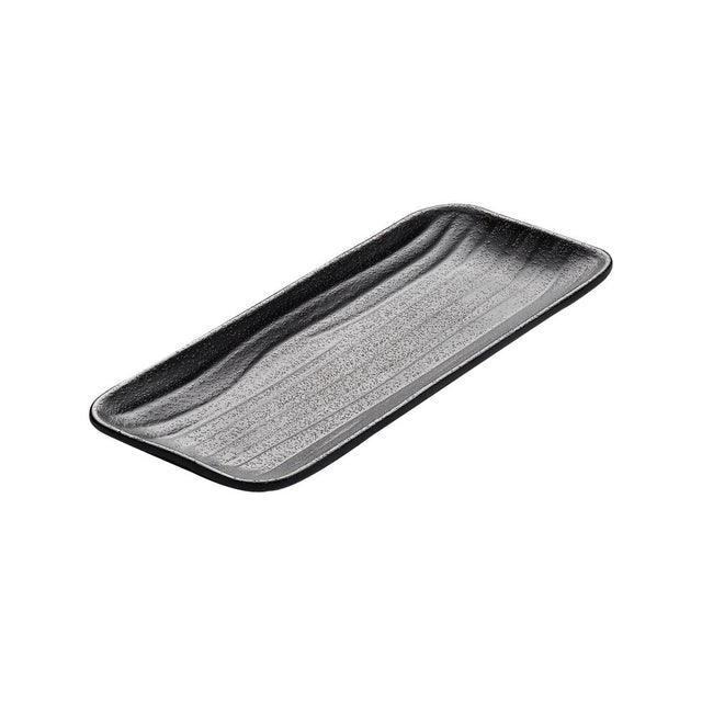 Zen Black Rectangle Tray 11.7 x 2.8cm (4 5/8 x 1 1/8") - Pack 6