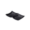 Zen Black 2 Compartment Tray 8.5 x 2.5cm (3 3/8 x 1") - Pack 6