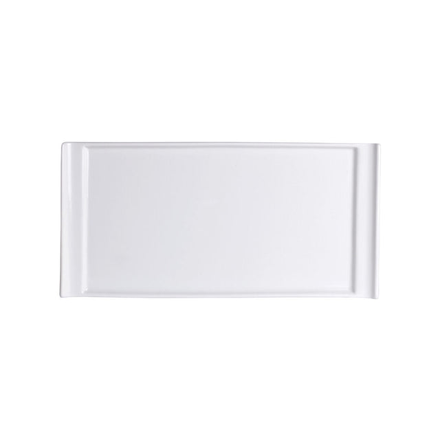 Cafe Porcelain Rectangle Tray Handled 20 x 10cm (7 7/8 x 3 7/8") - Pack 12