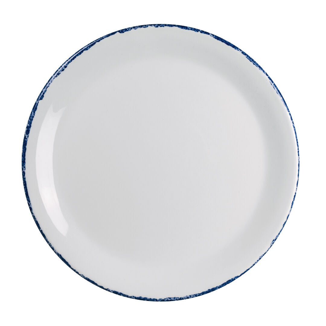Blue Dapple Coupe Plate 25.4cm (10") - Pack 12
