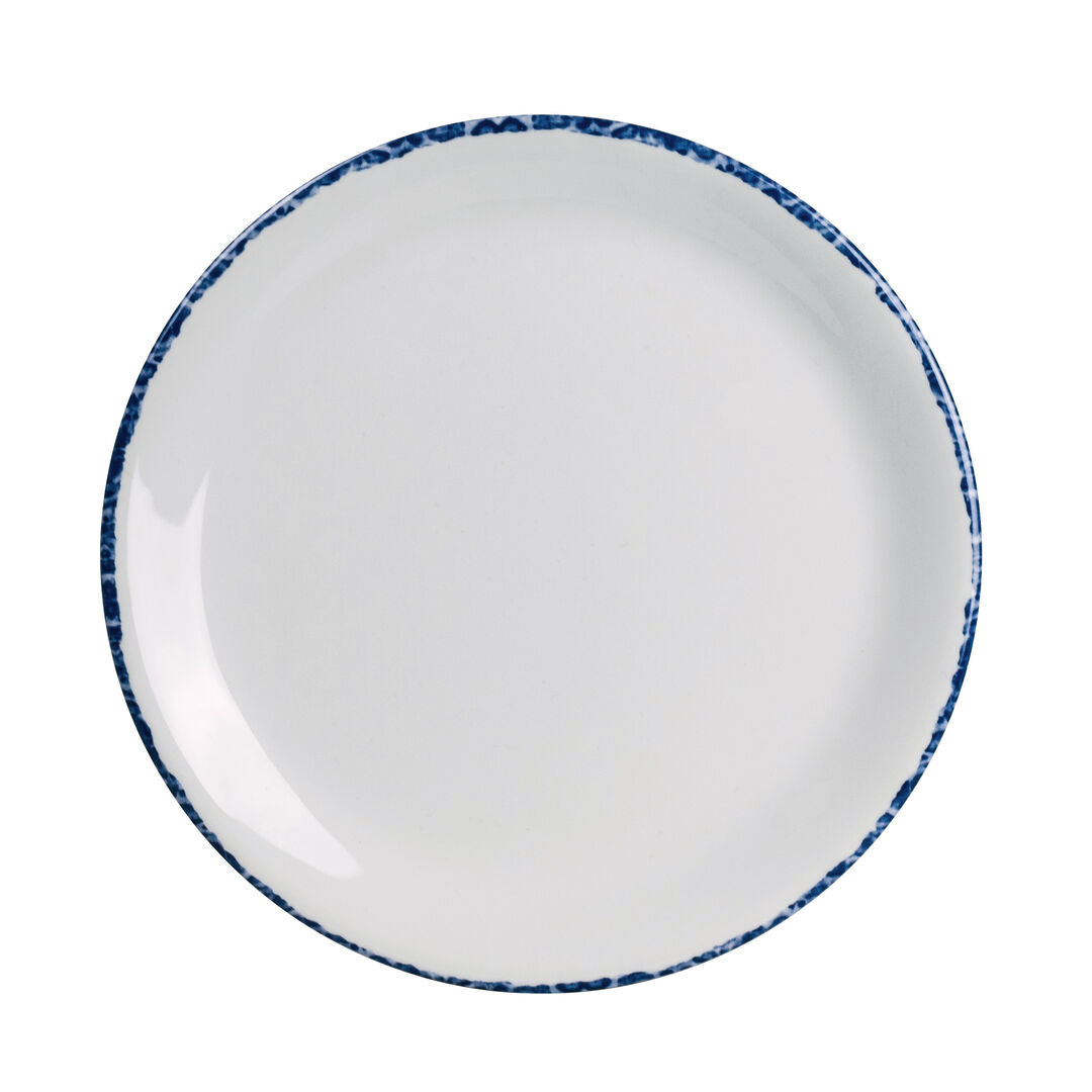 Blue Dapple Coupe Plate 15.2cm (6") - Pack 12
