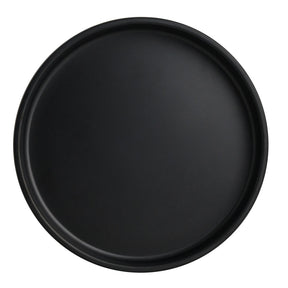 Cali Black Stack Plate 15.9 x 2.2cm (6 1/4 x 7/8") - Pack 6