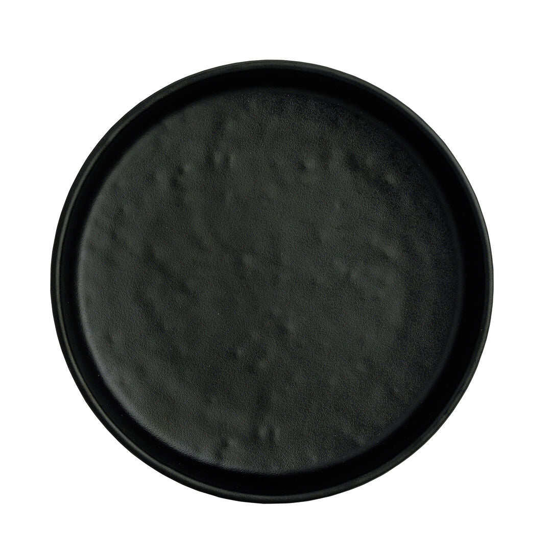 Cali Black Round Plate 12.3cm (4 3/4") - Pack 12