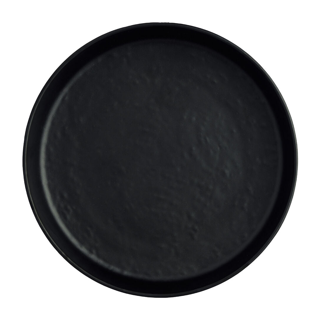 Cali Black Round Plate 20.4cm (8") - Pack 12