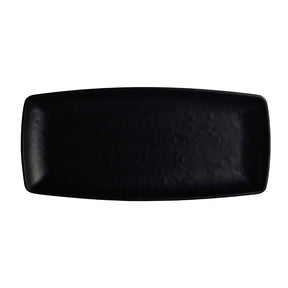 Cali Black Rectangle Plate 24.1 x 11cm  (9 1/2 x 4 1/3" ) - Pack 12