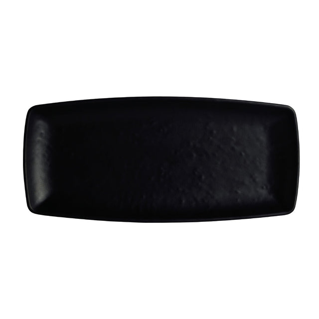 Cali Black Rectangle Plate 24.1 x 11cm  (9 1/2 x 4 1/3" ) - Pack 12