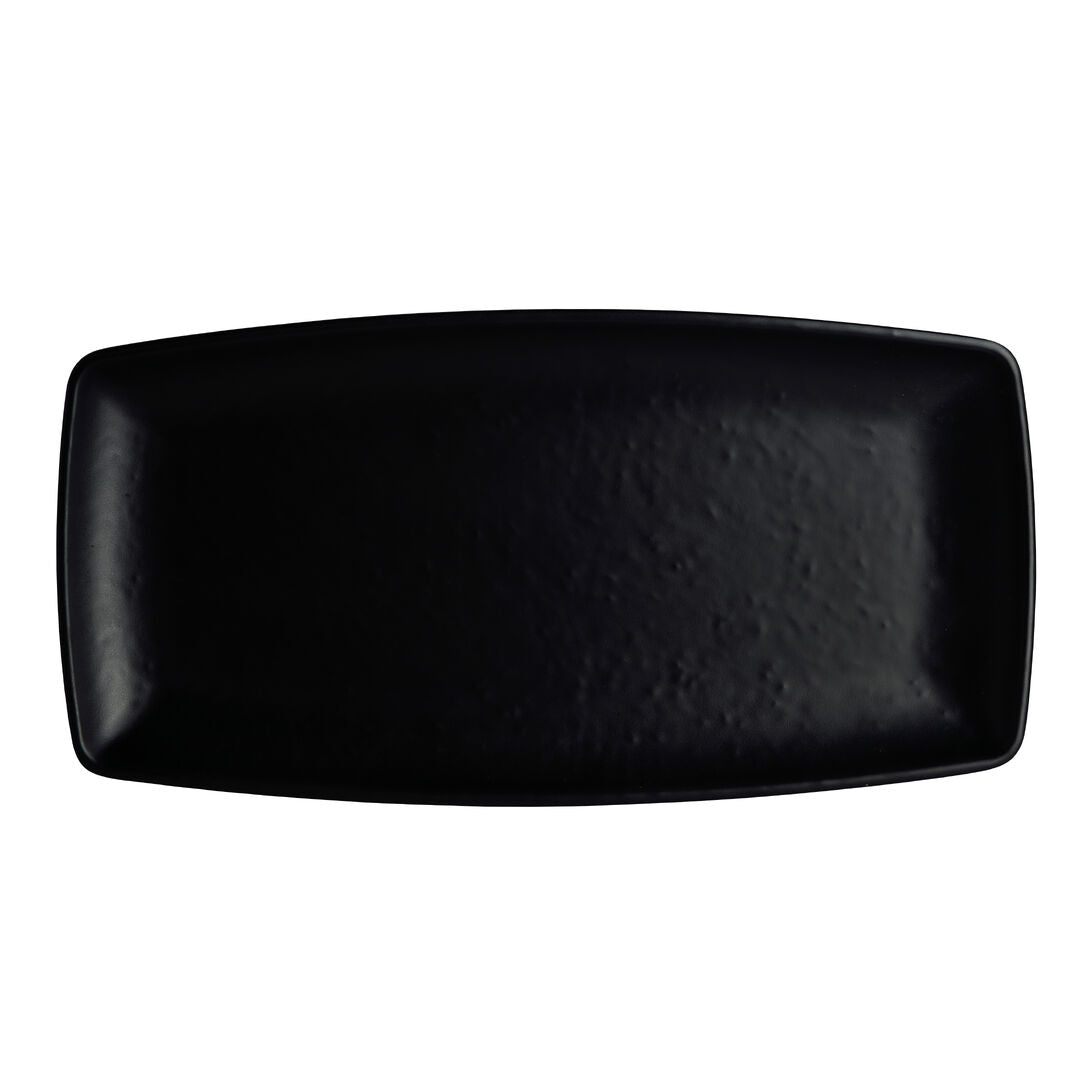 Cali Black Rectangle Plate 33 x 16.5cm  (13 x 6 1/2" ) - Pack 12