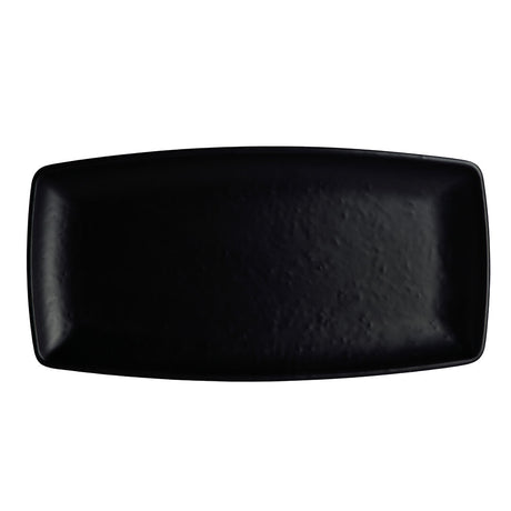 Cali Black Rectangle Plate 33 x 16.5cm  (13 x 6 1/2" ) - Pack 12