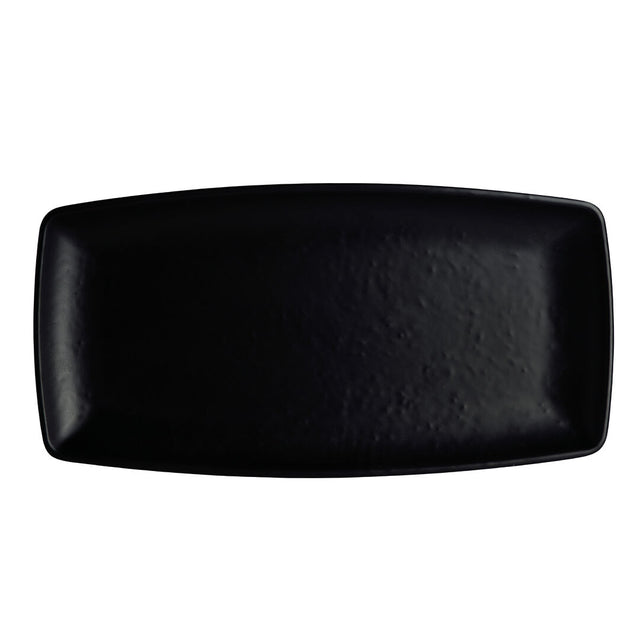 Cali Black Rectangle Plate 33 x 16.5cm  (13 x 6 1/2" ) - Pack 12