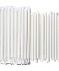 Wrapped PLA White Bubble Tea Straw - 100pk