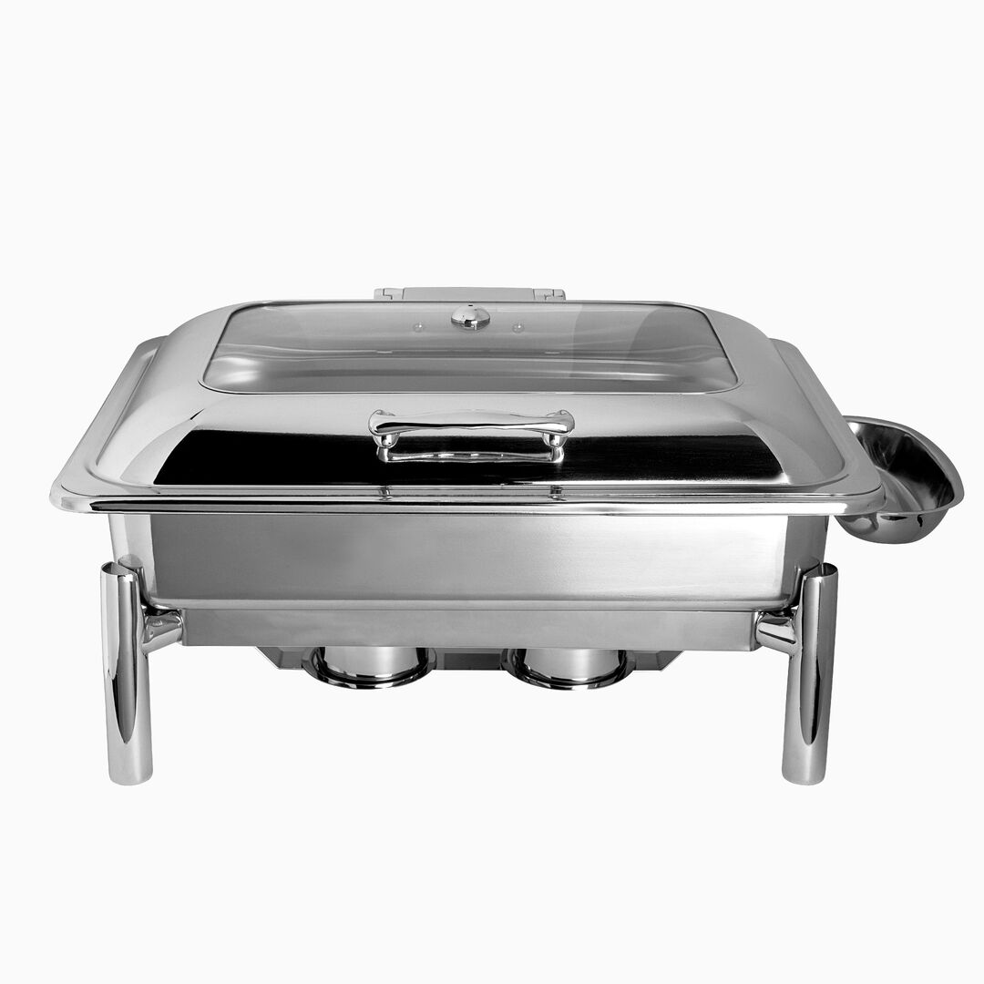 Creations Rectangle Chafing Dish With Stand 57.2 x 43.2 x 29.8cm 7.6ltr (22 1/2 x 17 x 11 3/4" 8qts) - Pack 1