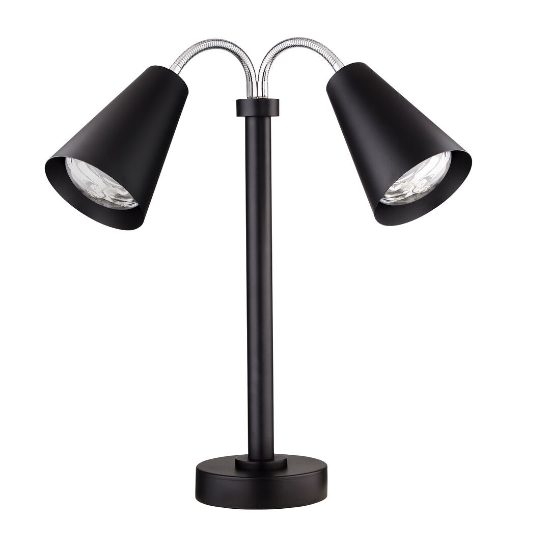 Modern Black Double Heat Lamp 220V EU Plug 55.9cm (22") - Pack 1