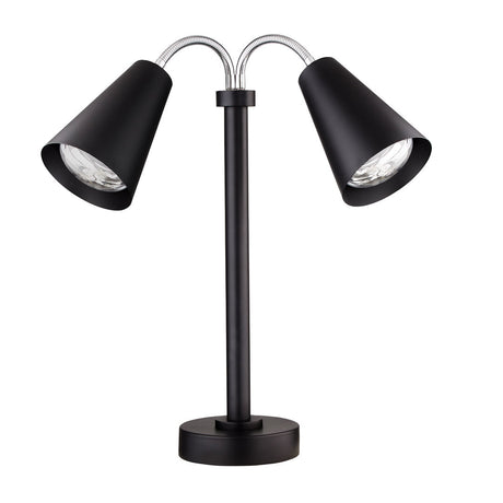 Modern Black Double Heat Lamp 220V UK Plug 55.9cm (22") - Pack 1