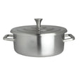 Homestyle Brushed Stainless Round Chafer 30.5 x 25.4 x 12.7cm 1.9ltr (12 x 10 x 5" 2qts) - Pack 1