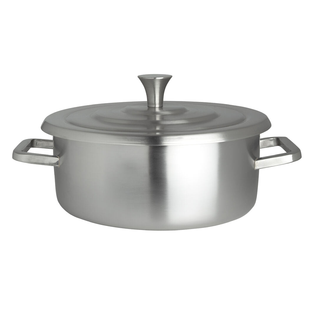 Homestyle Brushed Stainless Round Chafer 30.5 x 25.4 x 12.7cm 1.9ltr (12 x 10 x 5" 2qts) - Pack 1