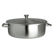 Homestyle Brushed Stainless Round Chafer 38.1 x 31.8 x 12.7cm 3.8ltr (15 x 12 1/2 x 5" 4qts) - Pack 1