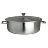 Homestyle Brushed Stainless Round Chafer 38.1 x 31.8 x 12.7cm 3.8ltr (15 x 12 1/2 x 5" 4qts) - Pack 1