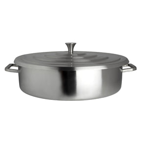 Homestyle Brushed Stainless Round Chafer 45.7 x 40 x 14cm 7ltr (18 x 15 3/4 x 5 1/2" 2gal) - Pack 1