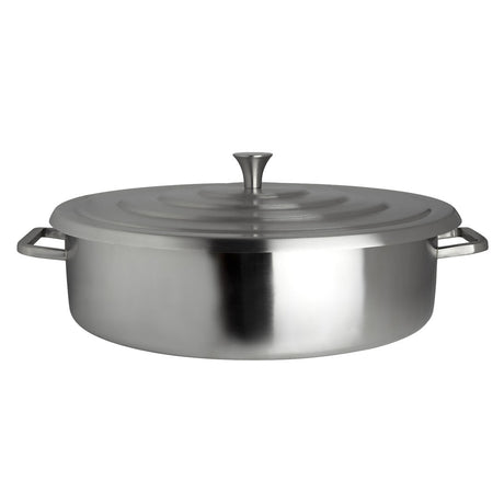 Homestyle Brushed Stainless Round Chafer 45.7 x 40 x 14cm 7ltr (18 x 15 3/4 x 5 1/2" 2gal) - Pack 1