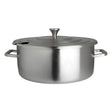 Homestyle Brushed Stainless Round Chafer 38.1 x 31.8 x 13.3cm 5.2ltr (15 x 12 1/2 x 5 1/4" 5 1/2qts) - Pack 1
