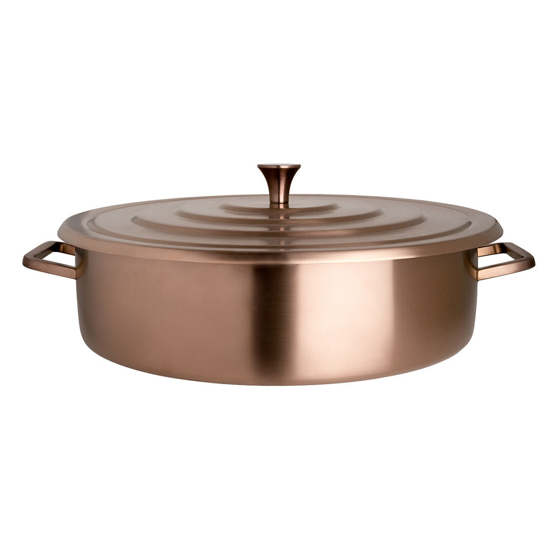 Homestyle Brushed Bronze Round Chafer 45.7 x 40 x 14cm 7ltr (18 x 15 3/4 x 5 1/2" 2gal) - Pack 1