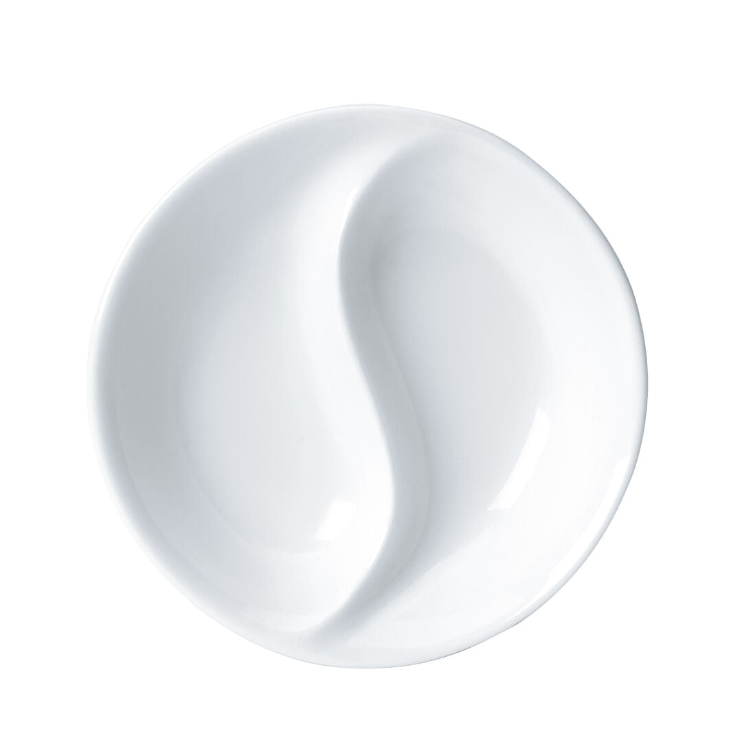 Oriental Round Divided Dish 9.7 x 2.3cm (3 4/5 x 9/10") - Pack 24