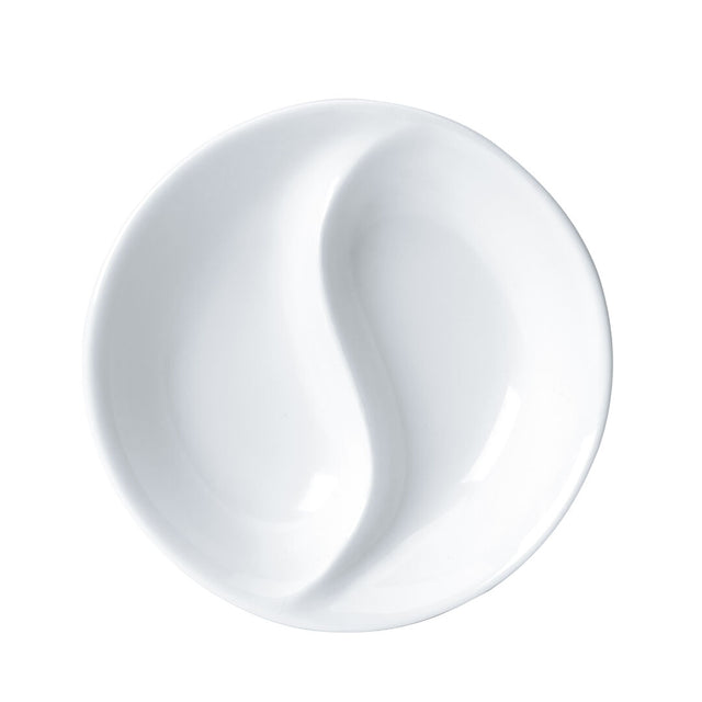 Oriental Round Divided Dish 9.7 x 2.3cm (3 4/5 x 9/10") - Pack 24