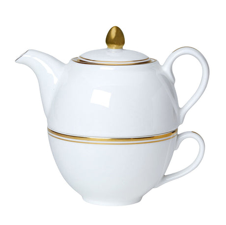 Burnished Gold Coupe Tea For One Set - Pack 6