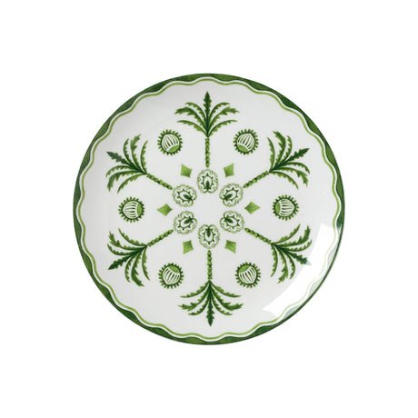 Sultan's Garden Green Coupe Plate 21cm (8 1/4") - Pack 12