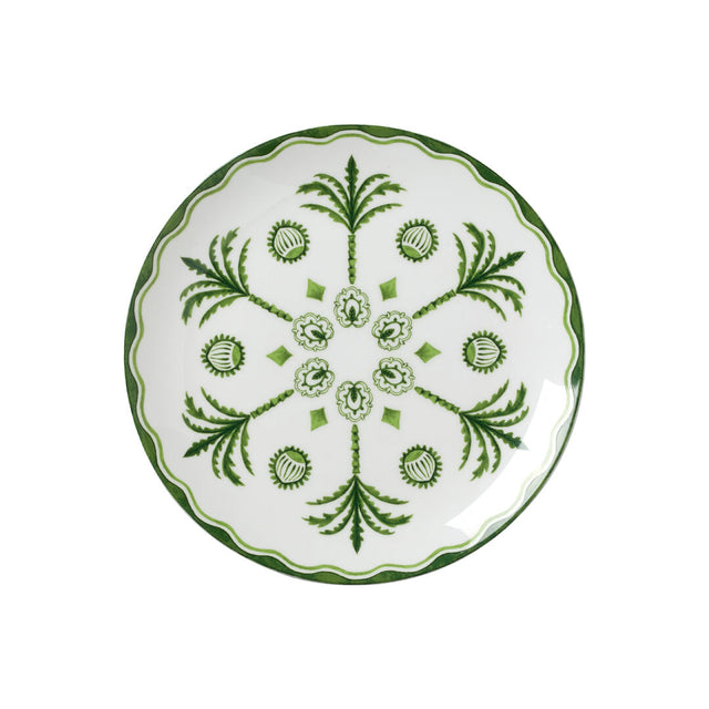 Sultan's Garden Green Coupe Plate 21cm (8 1/4") - Pack 12