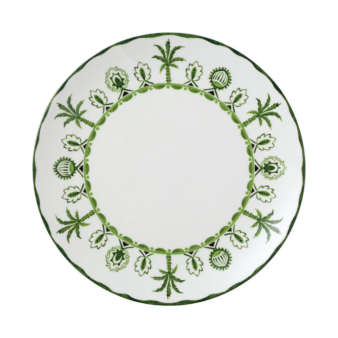Sultan's Garden Green Coupe Plate 27cm (10 1/2") - Pack 12