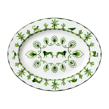Sultan's Garden Green Misc Oval Tray 36.5 x 27.5cm (14 1/2 x 11") - Pack 6