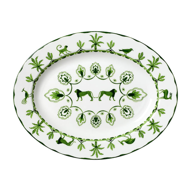 Sultan's Garden Green Misc Oval Tray 36.5 x 27.5cm (14 1/2 x 11") - Pack 6