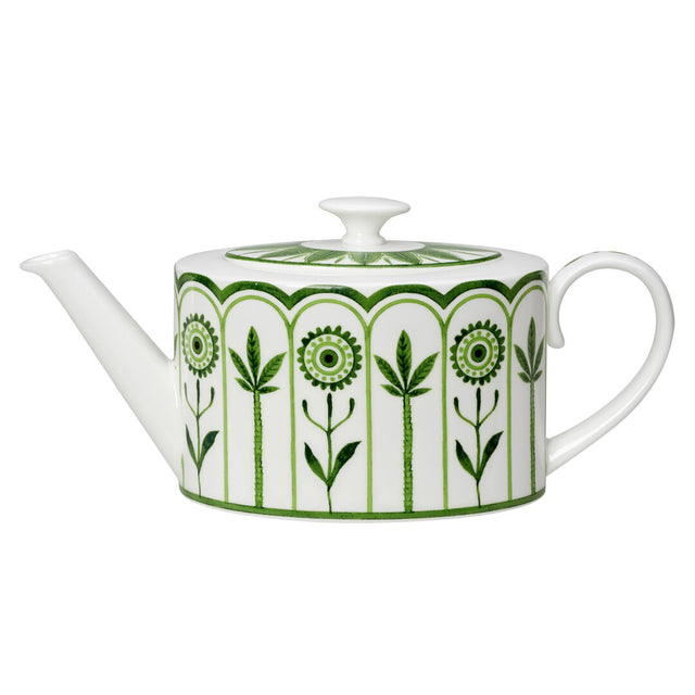 Sultan's Garden Green Coupe 2 Cup Oval Teapot 10cm 55cl (4" 19 1/3oz) - Pack 6