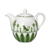 Sultan's Garden Green Coupe Tea For One Teapot 12.4cm 46cl (5" 16oz) - Pack 6