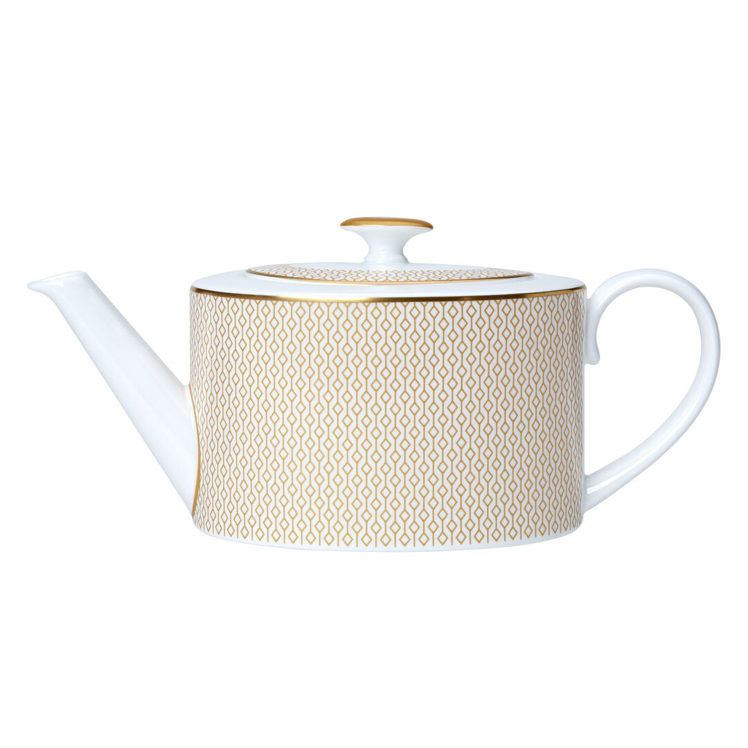 Diamond Gold Coupe 2 Cup Oval Teapot 10cm 55cl (4" 19 1/3oz) - Pack 6