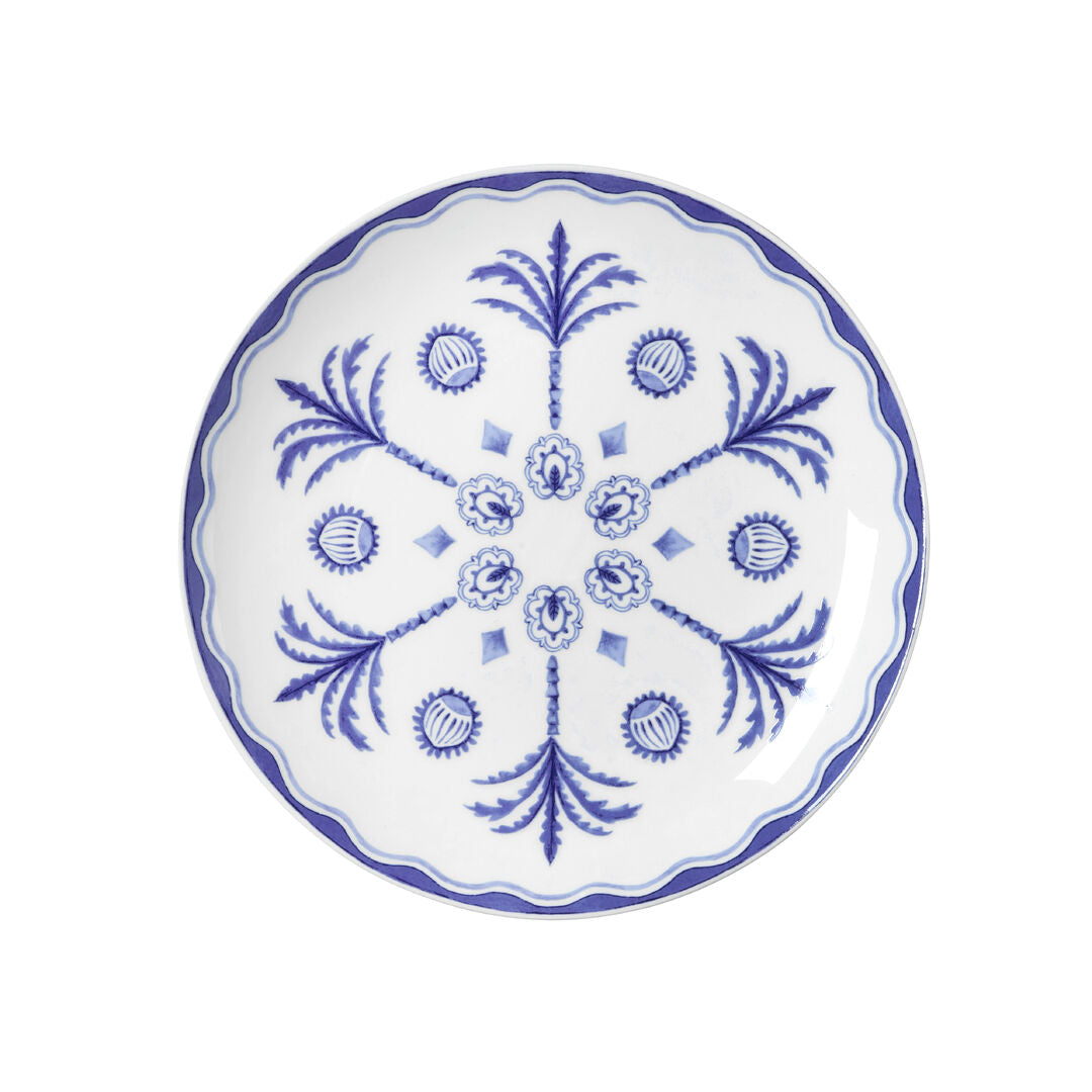 Sultan's Garden Blue Coupe Plate 21cm (8 1/4") - Pack 12